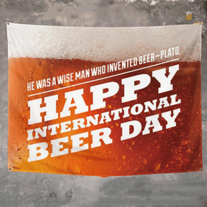 Drapeau Happy International Beer Day décoratif