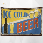 Drapeau Ice Cold Beer pour les amateurs de bière