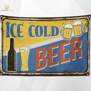 Drapeau Ice Cold Beer pour les amateurs de bière