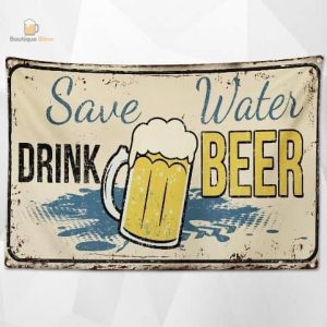 Drapeau Save Water Drink Beer