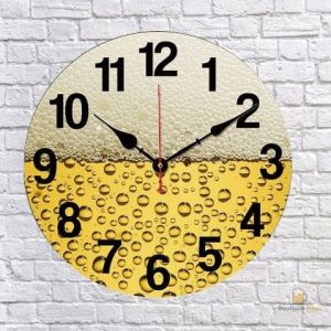 Horloge décorative sur le thème de la bière pour la maison
