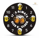 Horloge murale Beer O'Clock, design amusant pour les amateurs de bière