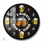 Horloge décorative avec thème de la bière pour une ambiance conviviale