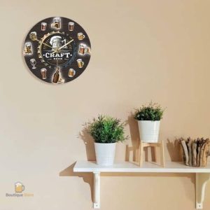 Horloge tendance sur le thème de la bière pour votre intérieur