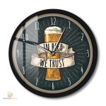 Horloge murale "In Beer We Trust" au design original