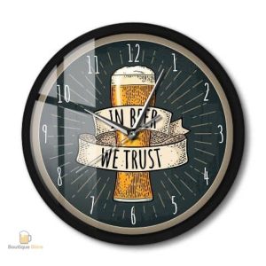 Horloge murale "In Beer We Trust" au design original