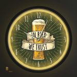 Horloge murale pour les amateurs de bière et convivialité