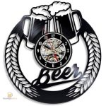 Horloge vinyle design bière pour les amateurs de boissons