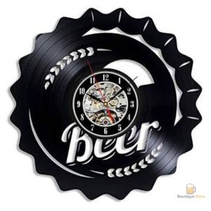 Horloge vinyle inspirée des capsules de bière