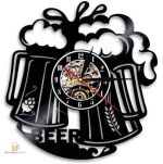 Horloge vinyle en forme de chope pour amateurs de bière