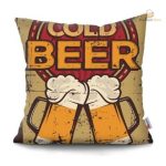 Housse de coussin humoristique bière - petite