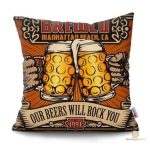 Housse de coussin tendance bière - grande taille