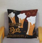Housse de coussin chope pour décoration bière