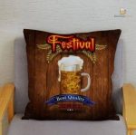 Coussin à thème bière pour décoration intérieure