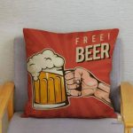 Housse de coussin pour soirées autour de la bière