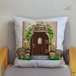 Housse de coussin festive pour amateurs de bière