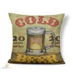 Coussins de bar avec motifs dédiés à la bière