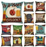 Housses de coussins avec slogans pour amateurs de bière