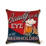 Housses de coussins inspirées de la culture de la bière