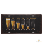 Plaque Métal Bière vintage décorative pour intérieur