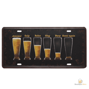Plaque Métal Bière vintage décorative pour intérieur