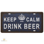 Plaque Métal Bière personnalisée pour bar ou garage