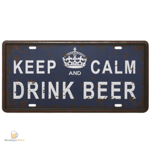 Plaque Métal Bière personnalisée pour bar ou garage
