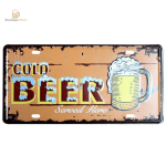Plaque Métal Bière design unique pour décoration murale