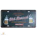 Plaque Métal Bière humoristique pour ambiance festive