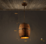 Éclairage décoratif en bois pour espace bar