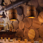 Décoration rustique en bois pour bar à bière