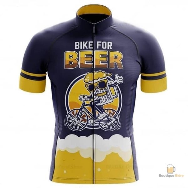 Maillot cycliste "Bike For Beer" pour passionnés de bière et vélo