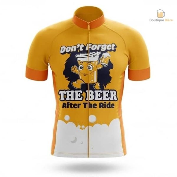 Maillot cycliste Don't Forget The Beer pour passionnés de bière