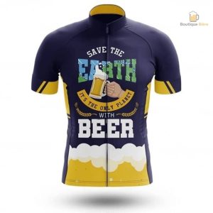 Maillot cycliste Save The Earth pour passionnés de vélo