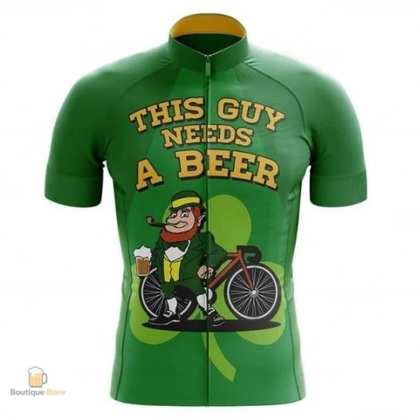Maillot cycliste "This Guy Needs A Beer" pour les amateurs de bière
