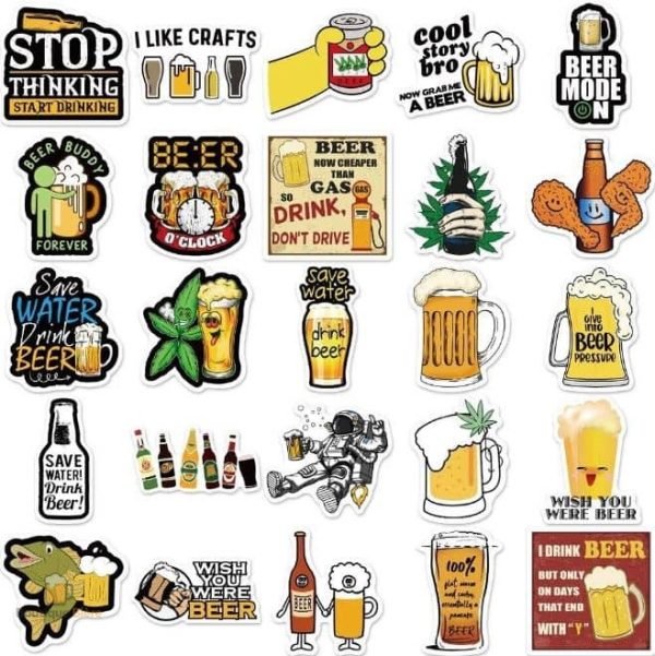 Autocollants Bière colorés pour personnaliser vos boissons
