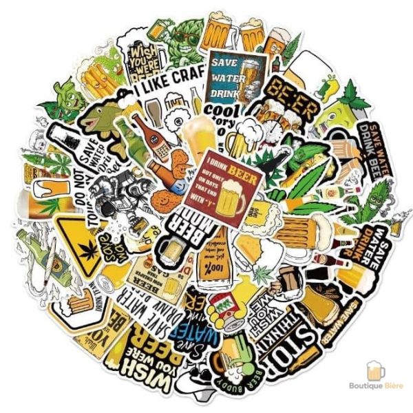 Stickers Bière amusants pour soirées et fêtes