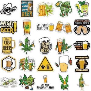 Collection de 50 Mini Stickers sur le thème de la bière