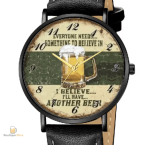 Montre Bière Bracelet Cuir design élégant et original