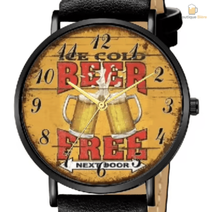 Montre Bière Bracelet Cuir Beer Free