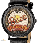 Montre Bière avec bracelet en cuir Beer O'Clock