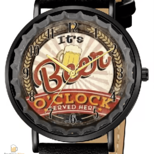Montre Bière avec bracelet en cuir Beer O'Clock