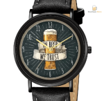 Montre Bière Bracelet Cuir In Beer We Trust