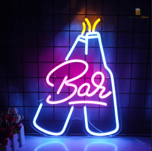 Néon LED Bar Bouteilles De Bière lumineux et attractif