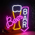 Panneau lumineux néon pour bar, ambiance bière