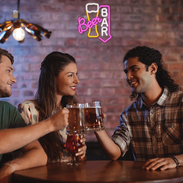 Éclairage néon Beer Bar, esprit festif