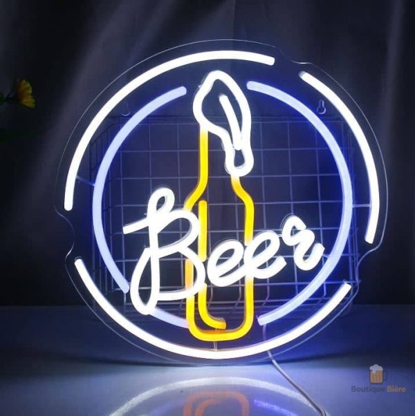 Néon LED Beer Vintage pour ambiance bar rétro