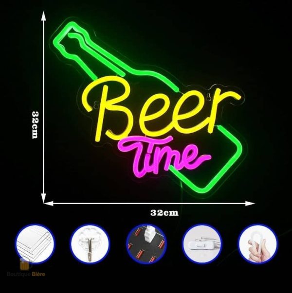 Éclairage néon LED pour bar, thème bière