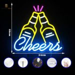 Néon décoratif bière pour fêtes et soirées