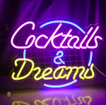Néon LED Cocktails And Dreams pour bar